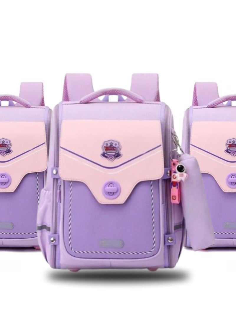 Dreamy Purple Backpack for Your Little Princess: The Perfect School Bag for Girls