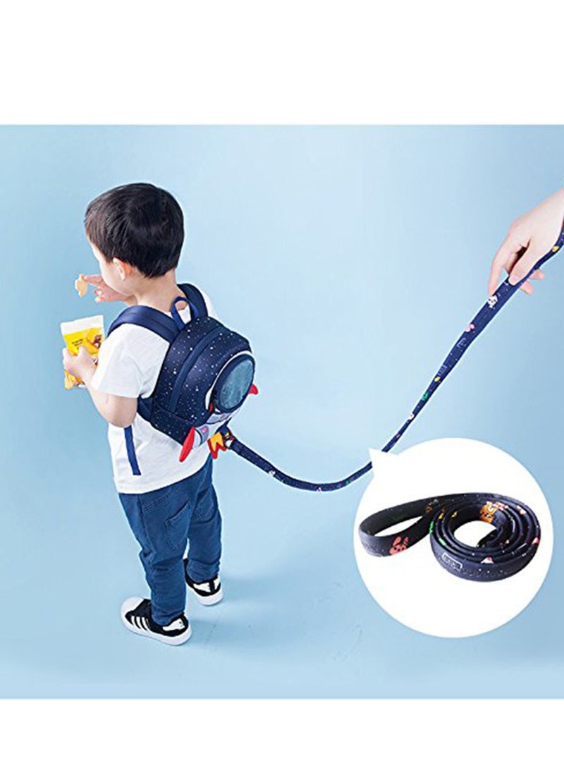 Kids Toddler Backpack Rocket with Safety Leash for Baby Boys Girls Lightweight Preschool Travel Schoolbag Bookbag Backpack Anti-Lost Backpack for School Preschool