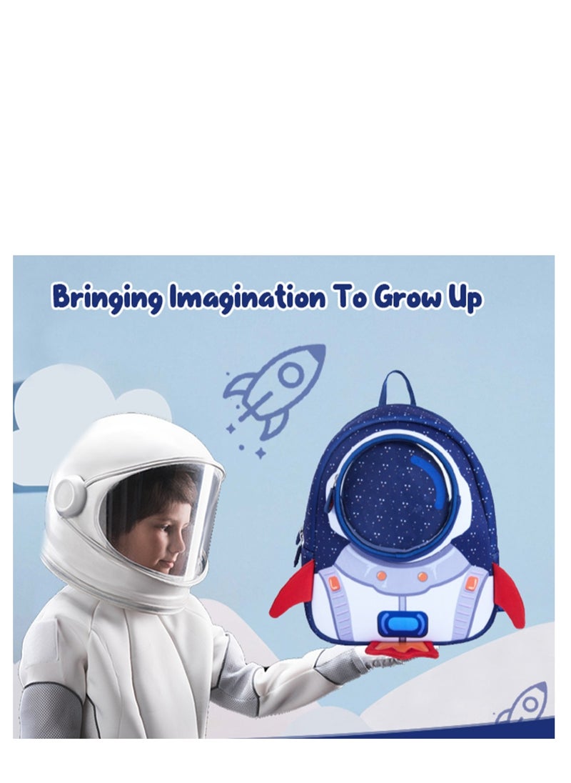 Kids Toddler Backpack Rocket with Safety Leash for Baby Boys Girls Lightweight Preschool Travel Schoolbag Bookbag Backpack Anti-Lost Backpack for School Preschool