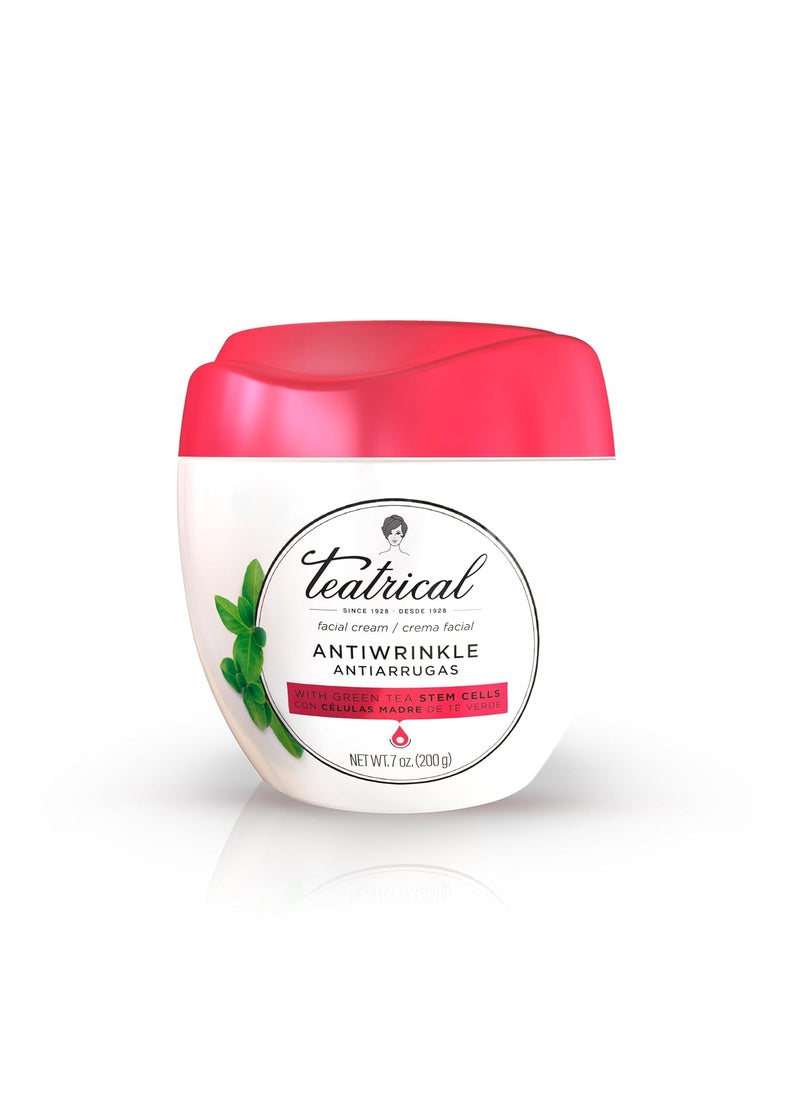 TEATRICAL Anti Wrinkle Face Cream Face Moisturizer Infused with Green Tea Stem Cells Helps Reduce Fine Line  Wrinkles Face Cream for Women Floral Scent 7 oz