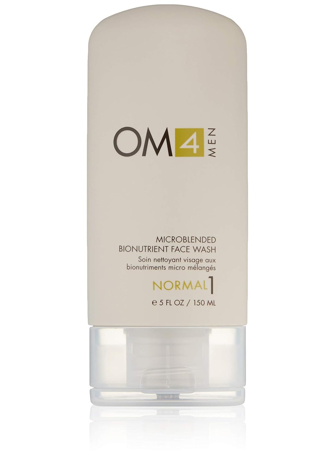 OM4 Normal Step 1 - Microblended Bionutrient Face Wash - Antioxidant and Vitamin C Rich Gel Cleanser for men with Normal Skin Types