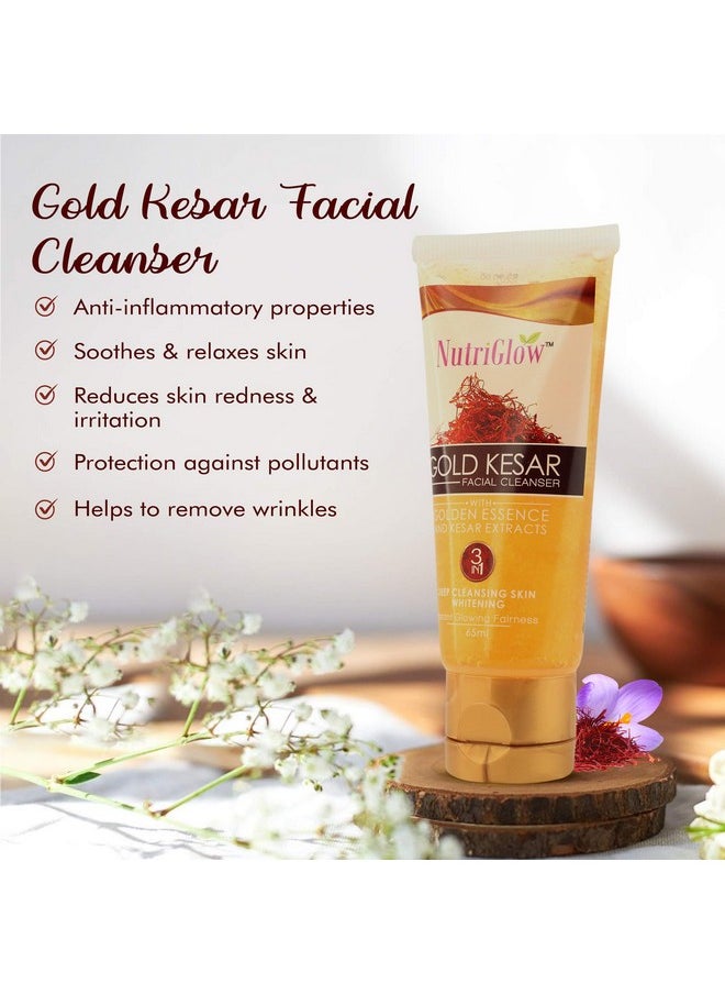 Neem Tulsi Face Wash Gold Kesar Face Wash And Diamond Radiance Face Wash For Brighten Skin Remove Wrinkle 65Ml Each Pack Of 3
