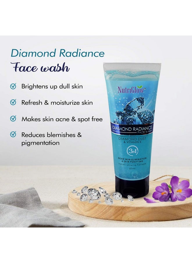 Neem Tulsi Face Wash Gold Kesar Face Wash And Diamond Radiance Face Wash For Brighten Skin Remove Wrinkle 65Ml Each Pack Of 3