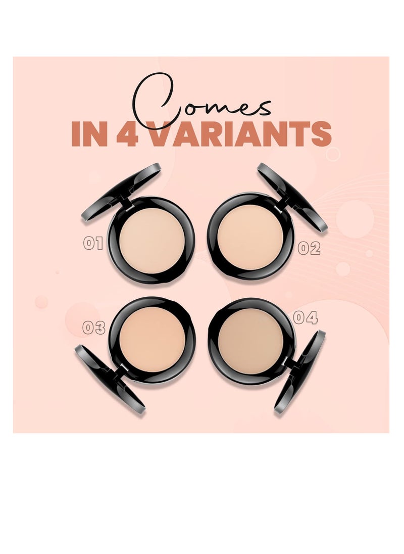 MARS Wonder 2 in 1 Compact with Mirror and Powder Puff   Oil and Sweat Control   Long Lasting Compact Powder  16g  SHADE  03