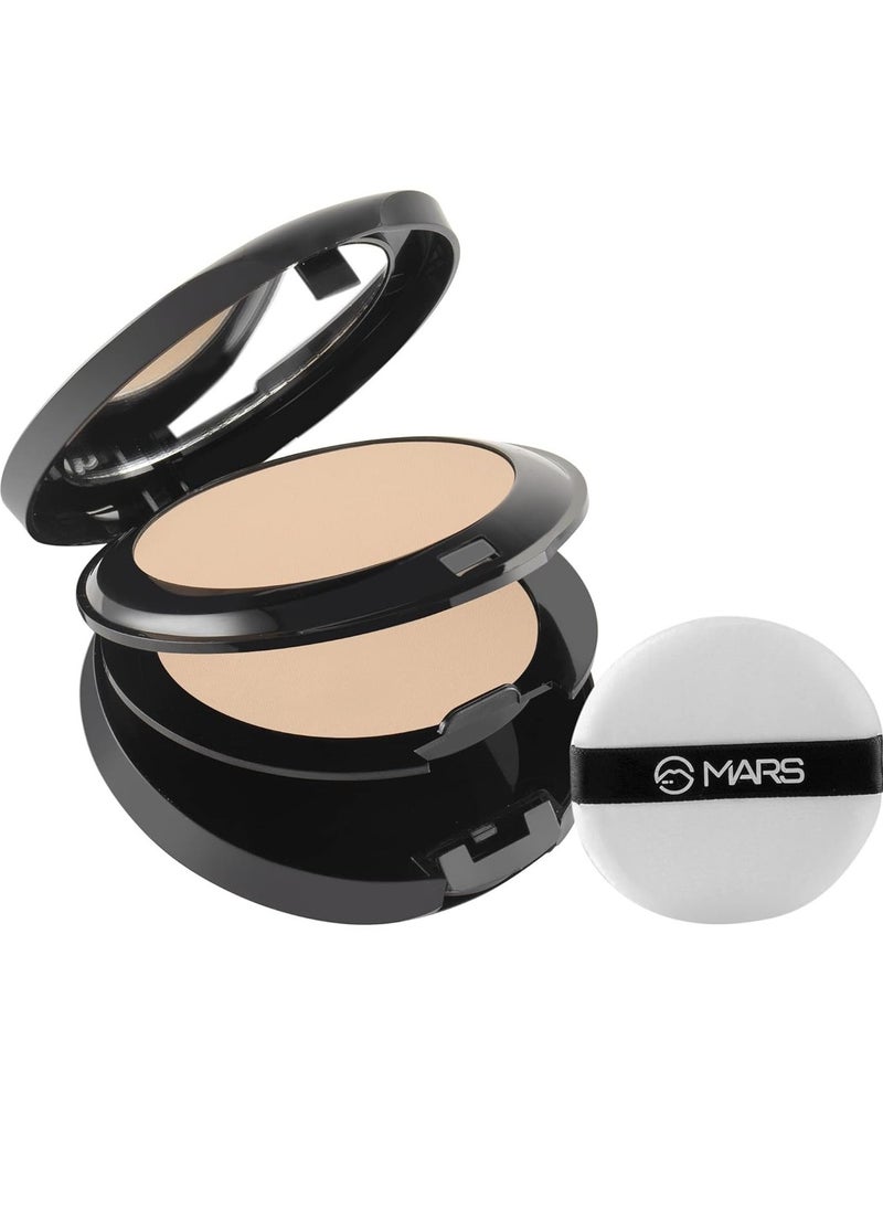 MARS Wonder 2 in 1 Compact with Mirror and Powder Puff   Oil and Sweat Control   Long Lasting Compact Powder  16g  SHADE  03