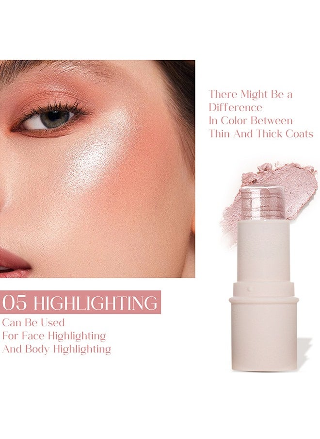 Highlighter, Blendable Glitter Multi-purpose for Face & Body, Lightweight Silky Smooth Highlighter for Women #05