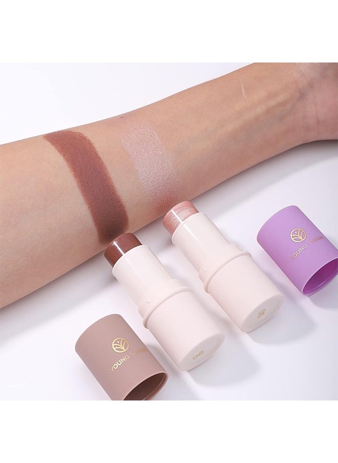 Highlighter, Blendable Glitter Multi-purpose for Face & Body, Lightweight Silky Smooth Highlighter for Women #05