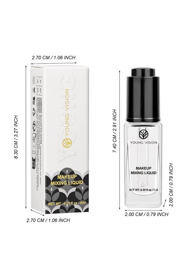 Makeup Mixing Liquid， Eyeshadow/Foundation Mixing Medium, Eyeliner Sealer, Pigment Enhancer, Glitter Adhesive, Waterproof Custom Makeup Converter 9ml