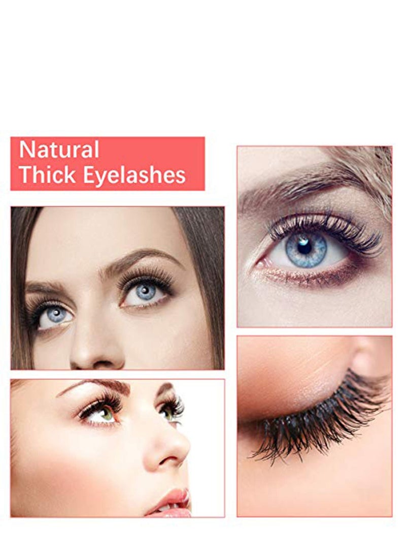 False Lashes, False Eyelashes Mink Lashes 5 Pairs Reusable 3D Mink Lashes Handmade Natural Thick Fake Eyelashes Contains Stainless Steel Eyelash Tweezers