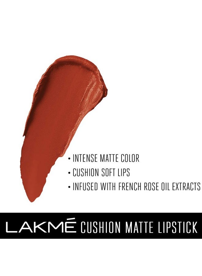 LAKMÉ Forever Matte Lipstick, Made With French Rose Oil Extracts, Pink Candy, 4.5G