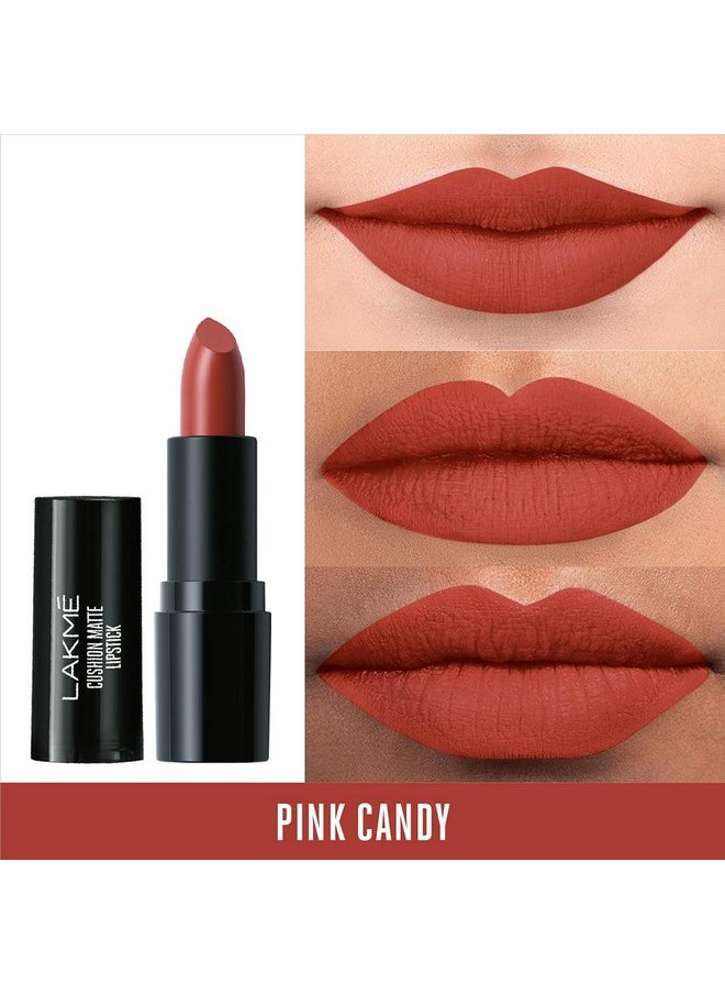 LAKMÉ Forever Matte Lipstick, Made With French Rose Oil Extracts, Pink Candy, 4.5G