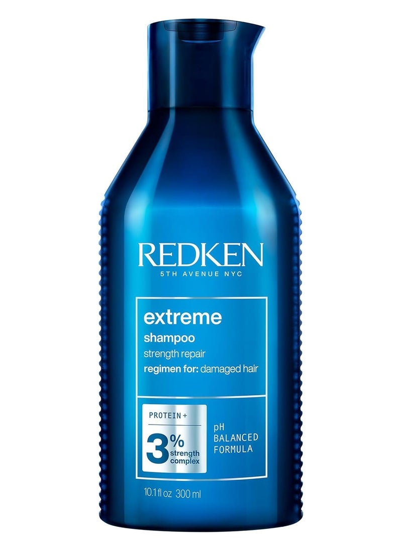 Redken Shampoo, For Damaged Hair, Repairs Strength & Adds Flexibility, Extreme, 300 Ml