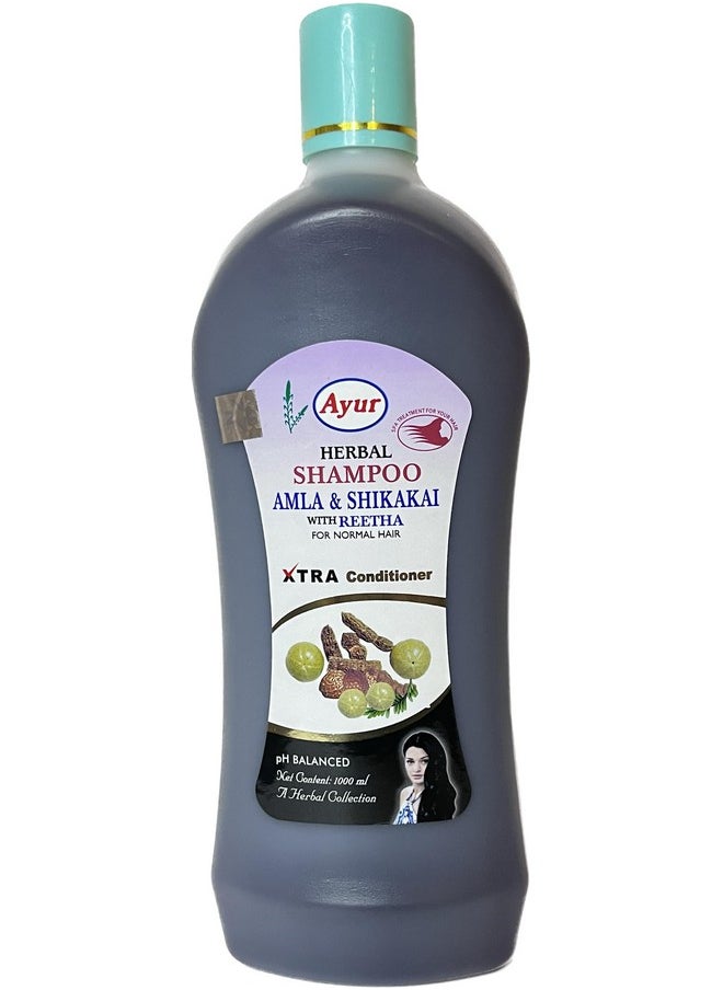 Ayur Herbal Amla Shikakai With Reetha Shampoo (1000 ML)