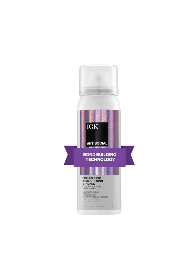 IGK Antisocial Dry Hair Mask – Leave-in Overnight Mask | Hair Bond-Building Treatment for Dry Hair | Overnight Hydration & Shine | Repairs, Softens & Perfect for Extensions