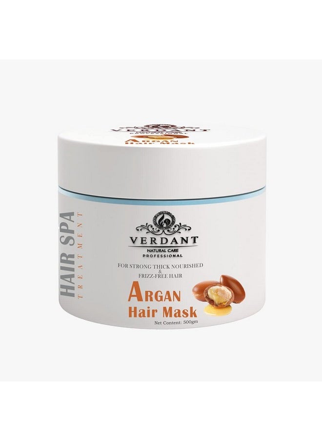 Argan Hair Mask For Women & Men | Argan Hair Mask For Dry And Frizzy Hair | Hair Mask For Hair Growth | Hair Mask For Smoothening, Nourished, Damaged | Hair Mask For Hair Fall Control & Dandruff | Hair Spa Treatment Hair Mask For Dry And Frizzy Hair - No Paraben, Silicones, Sulphates - 500Gm