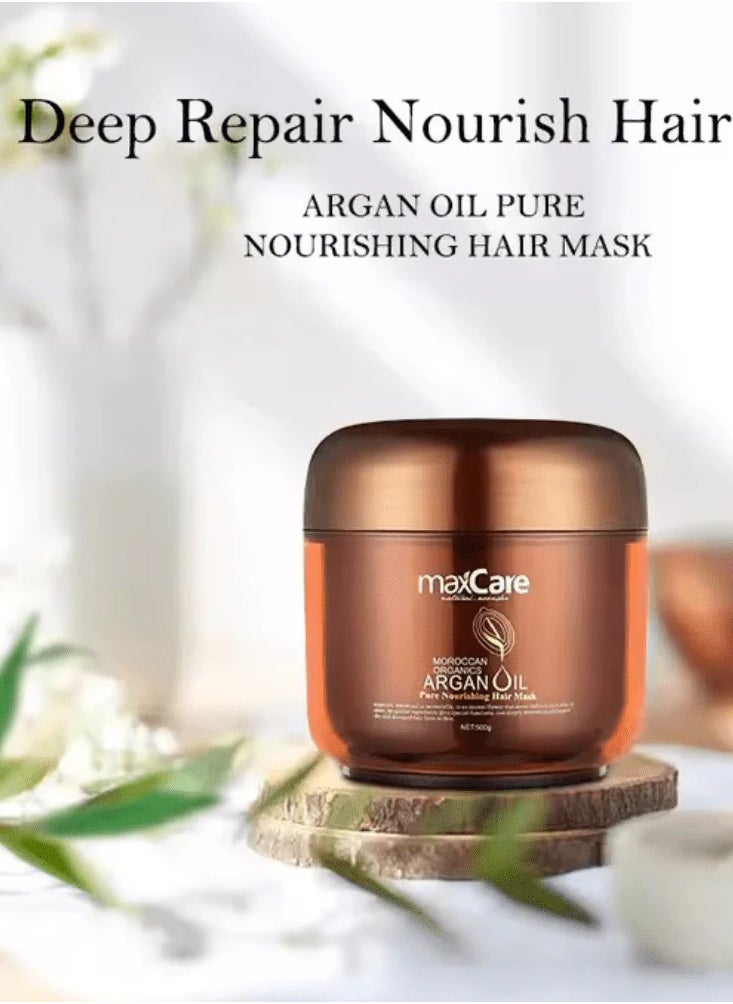 MaxCare Deep Conditioning Hair Mask with Moroccan Argan Oil & Shea Butter – 500g for Silky, Manageable Hair