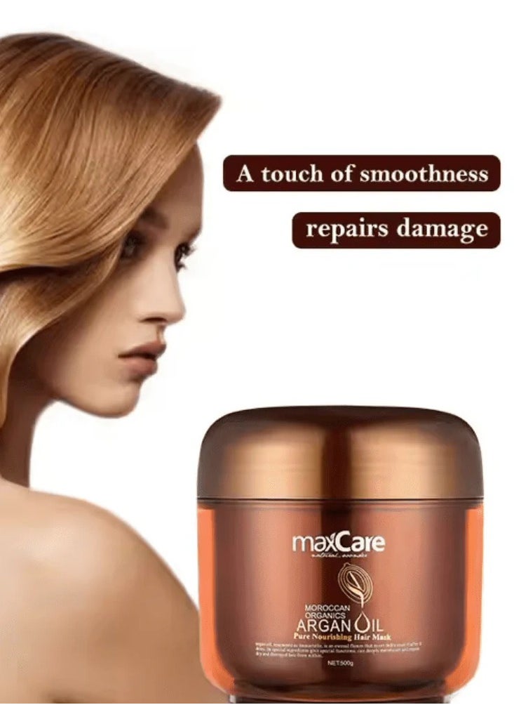 MaxCare Deep Conditioning Hair Mask with Moroccan Argan Oil & Shea Butter – 500g for Silky, Manageable Hair