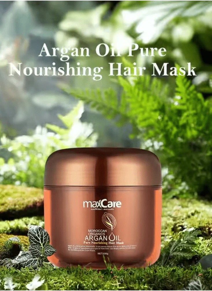 MaxCare Deep Conditioning Hair Mask with Moroccan Argan Oil & Shea Butter – 500g for Silky, Manageable Hair