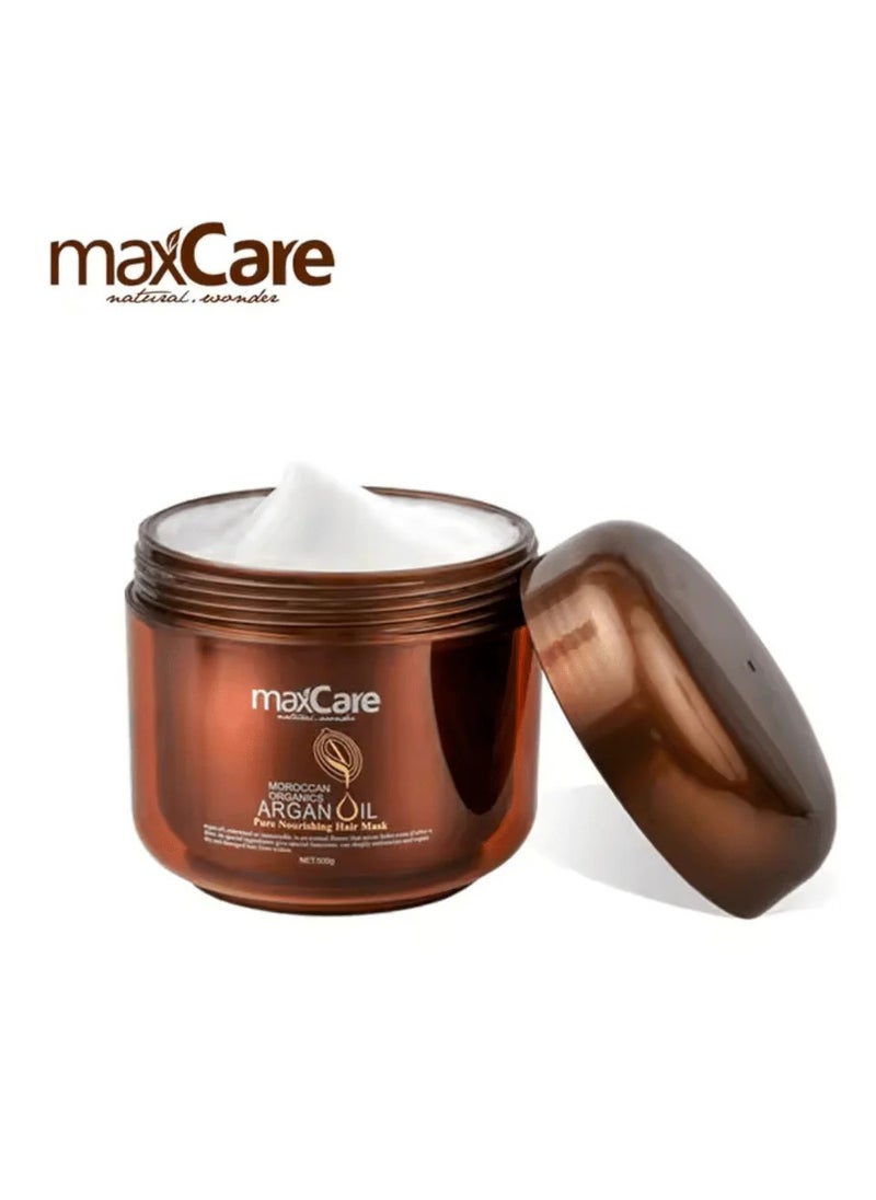 MaxCare Deep Conditioning Hair Mask with Moroccan Argan Oil & Shea Butter – 500g for Silky, Manageable Hair