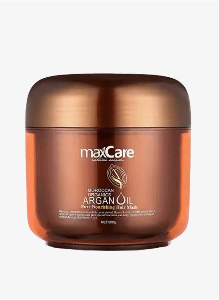 MaxCare Deep Conditioning Hair Mask with Moroccan Argan Oil & Shea Butter – 500g for Silky, Manageable Hair