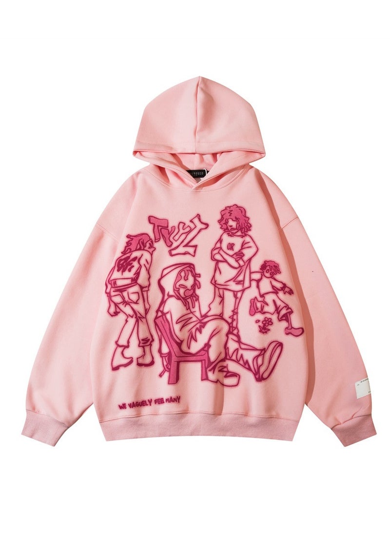 Men’s Novelty Graphic Hoodies Y2k Streetwear Hooded Sweatshirt Pullover Hip Hop Fashion Oversized Hoodie Unisex