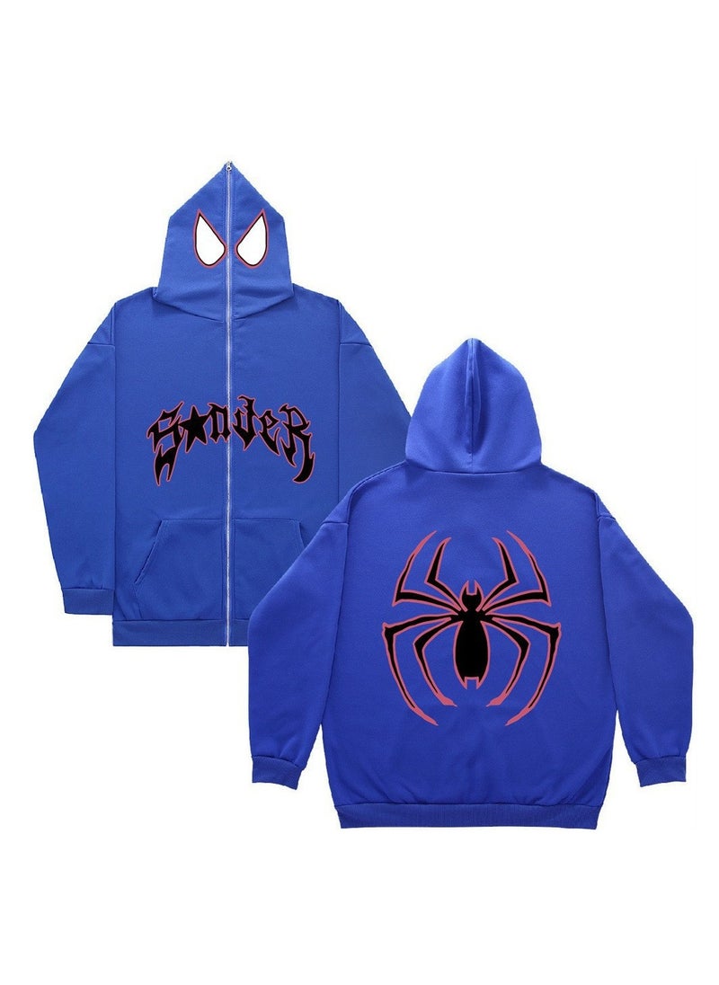 Graphic Print Zip Up Hoodie, Casual Long Sleeve Hoodie Outerwear, Women's Clothing