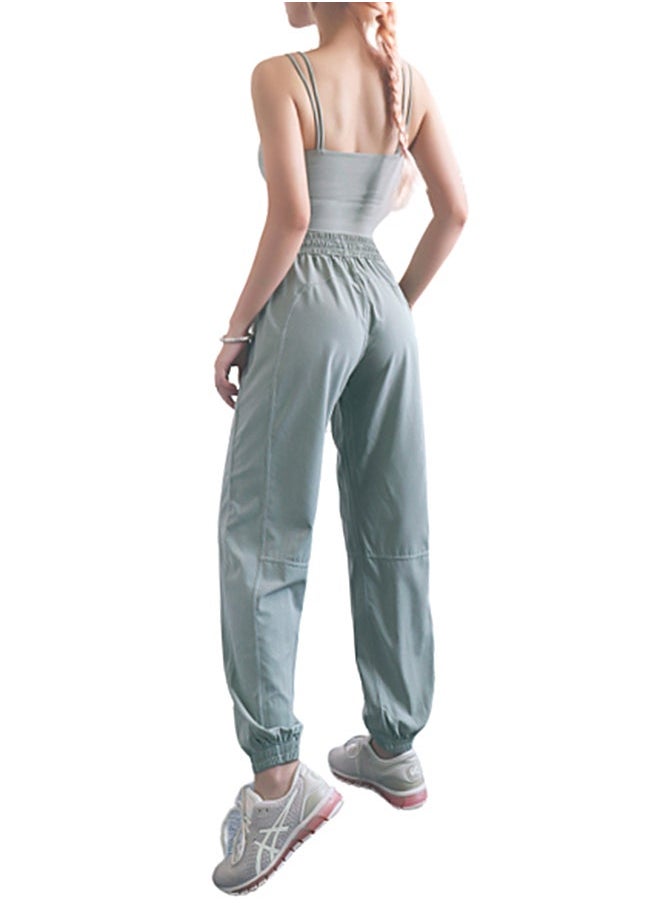 Solid Pocket Detail Joggers Green