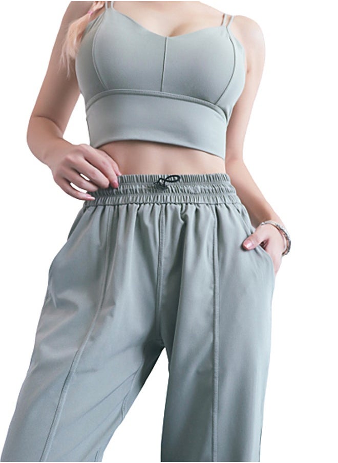 Solid Pocket Detail Joggers Green