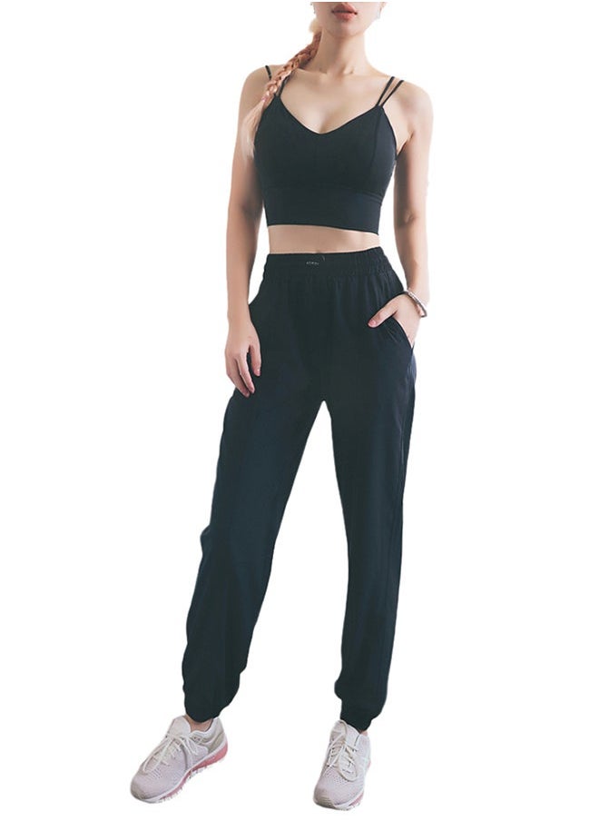 Comfy Drawstring Joggers Black