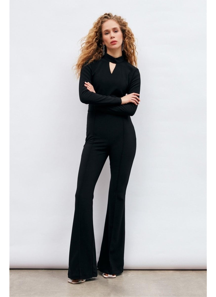 3082-5011 Black Women's Flared Trousers