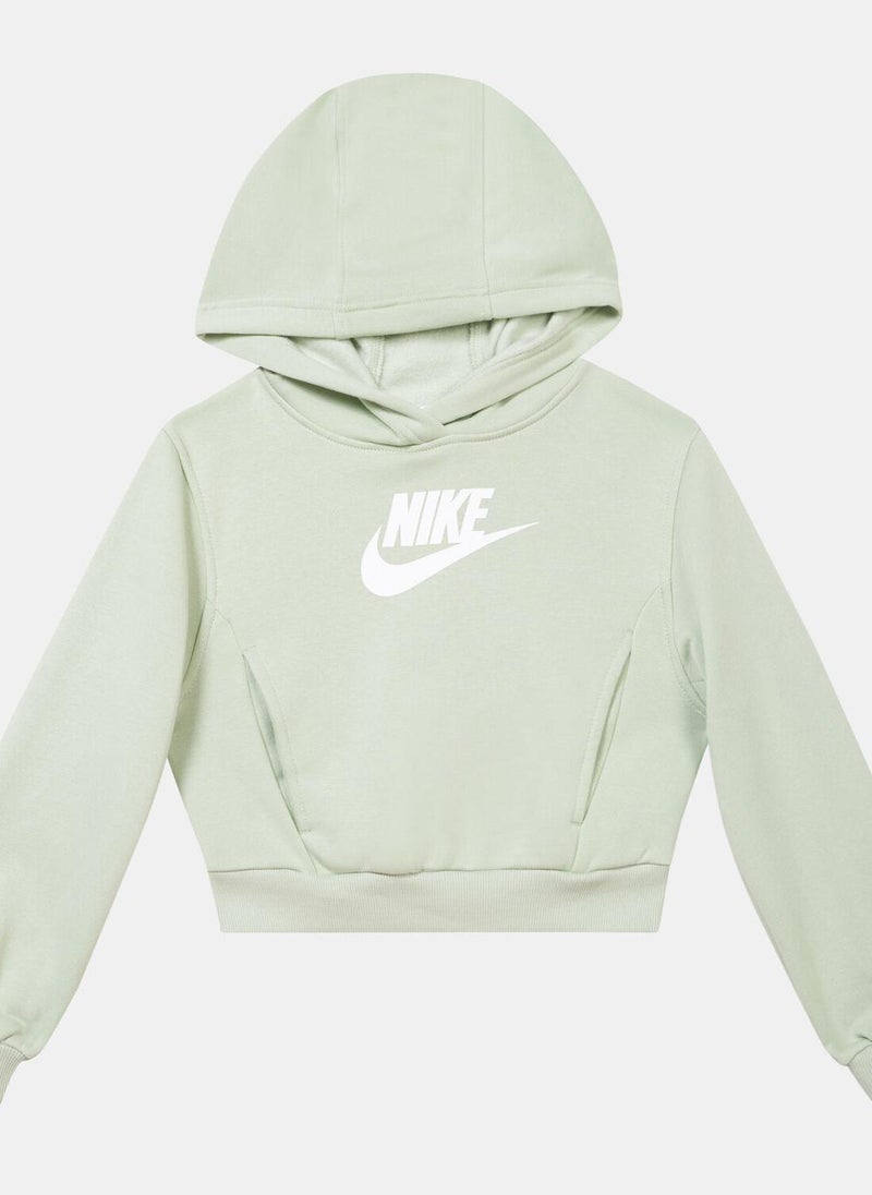 Kids' Sportswear Club Fleece Crop Hoodie