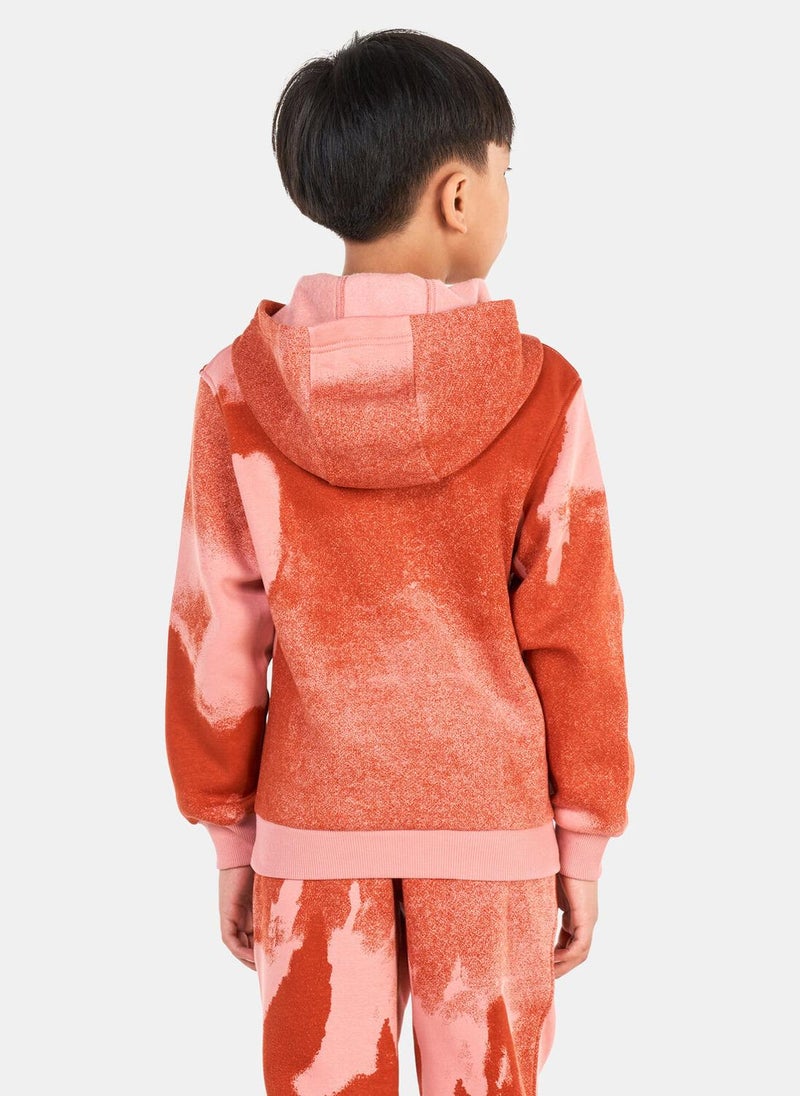 Kids' Club Fleece Washed Allover Print Hoodie