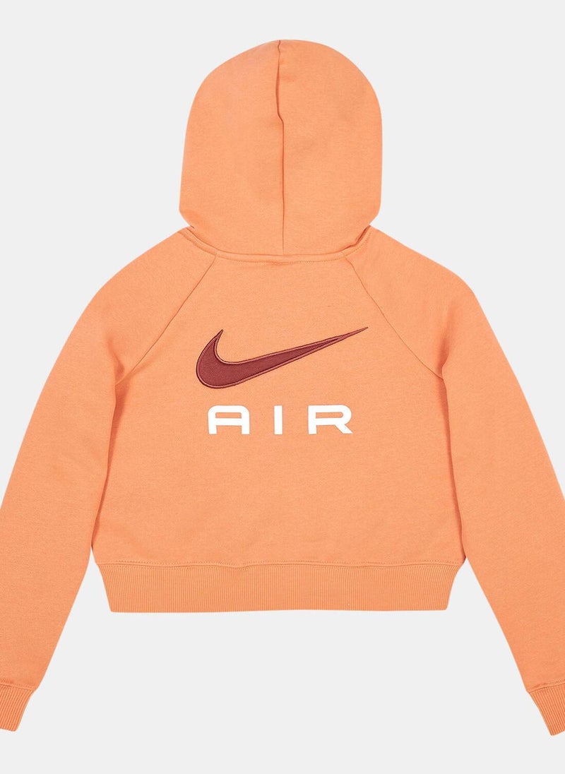 Kids' Air French Terry Crop Hoodie (Older Kids)
