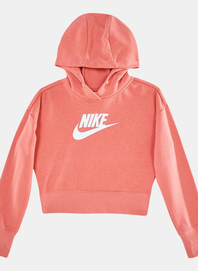Kids' Sportswear Club Crop Hoodie