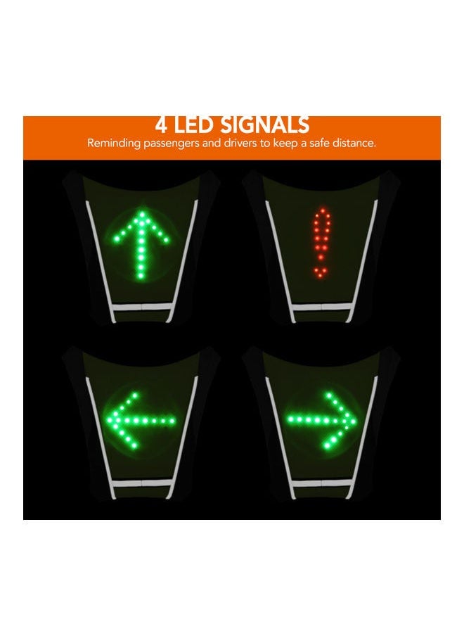 USB Rechargeable LED Bike Back Pack 33x26x3cm