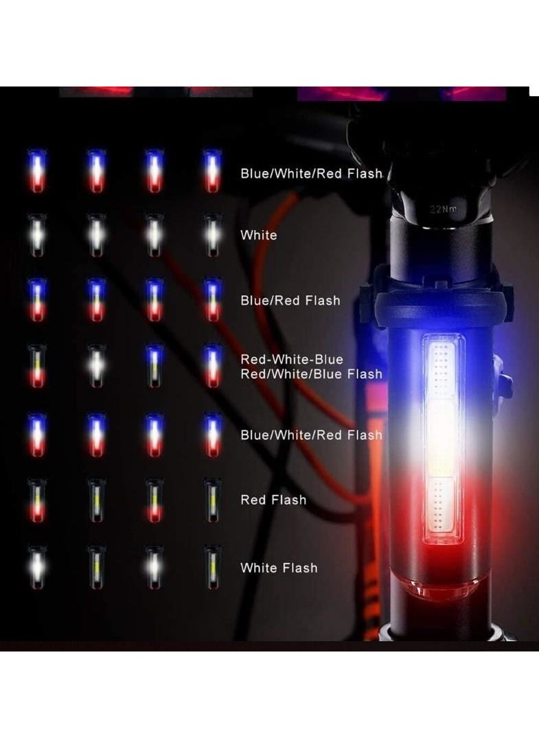 Bike USB Rechargeable 360 ​​Degree LED Warning Rear Light Xbyc 6162