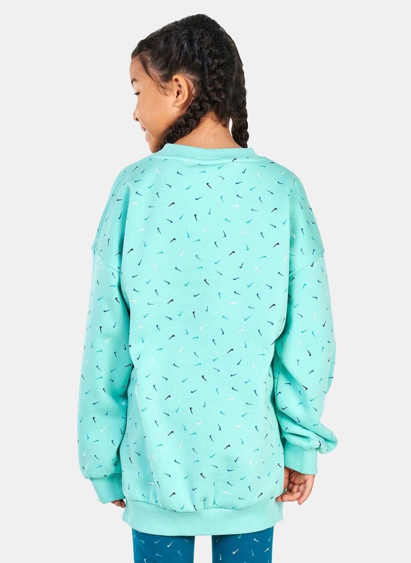 Kids' Sportswear Club Fleece Oversized Logo Sweatshirt
