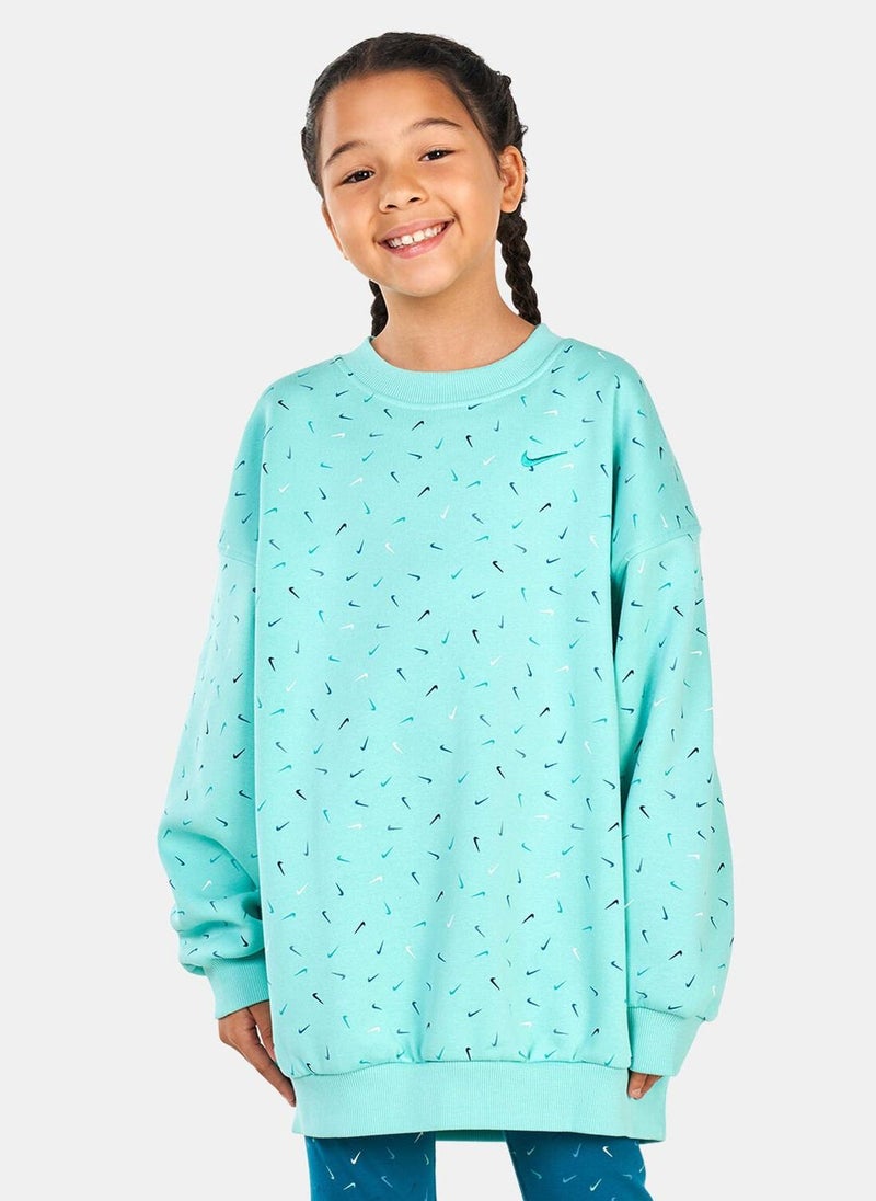 Kids' Sportswear Club Fleece Oversized Logo Sweatshirt