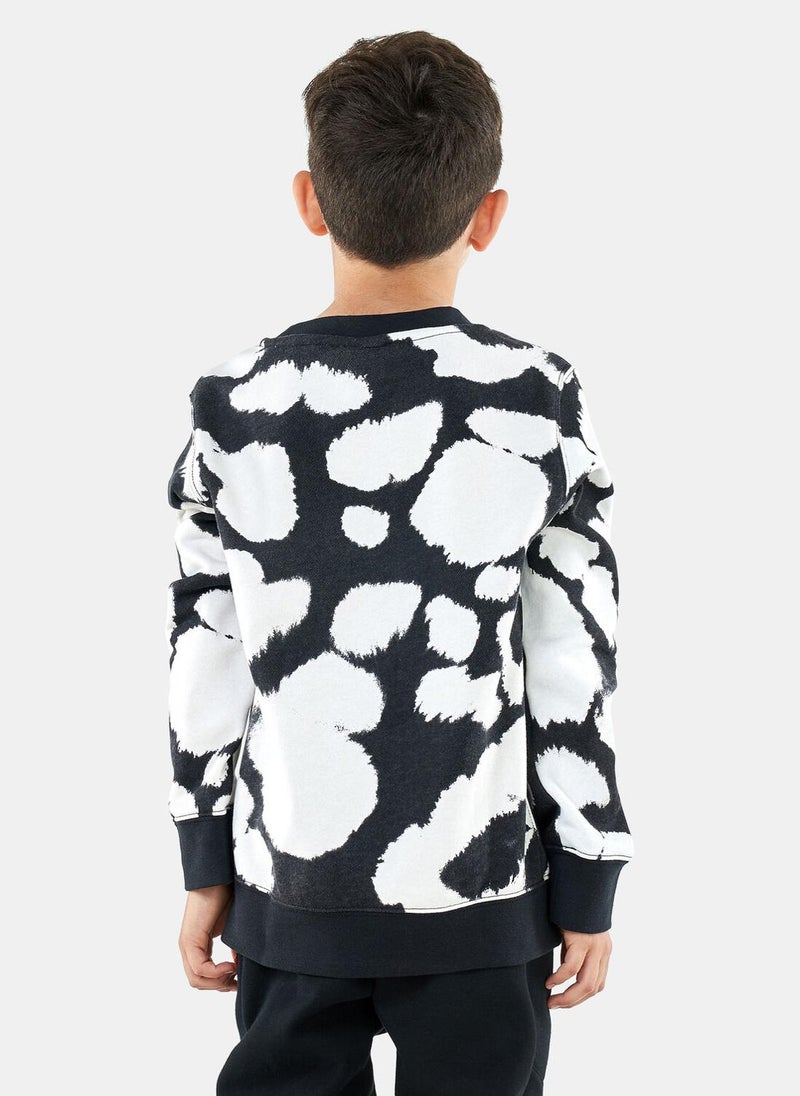 Kids' Sportswear Allover Print Crew Sweatshirt