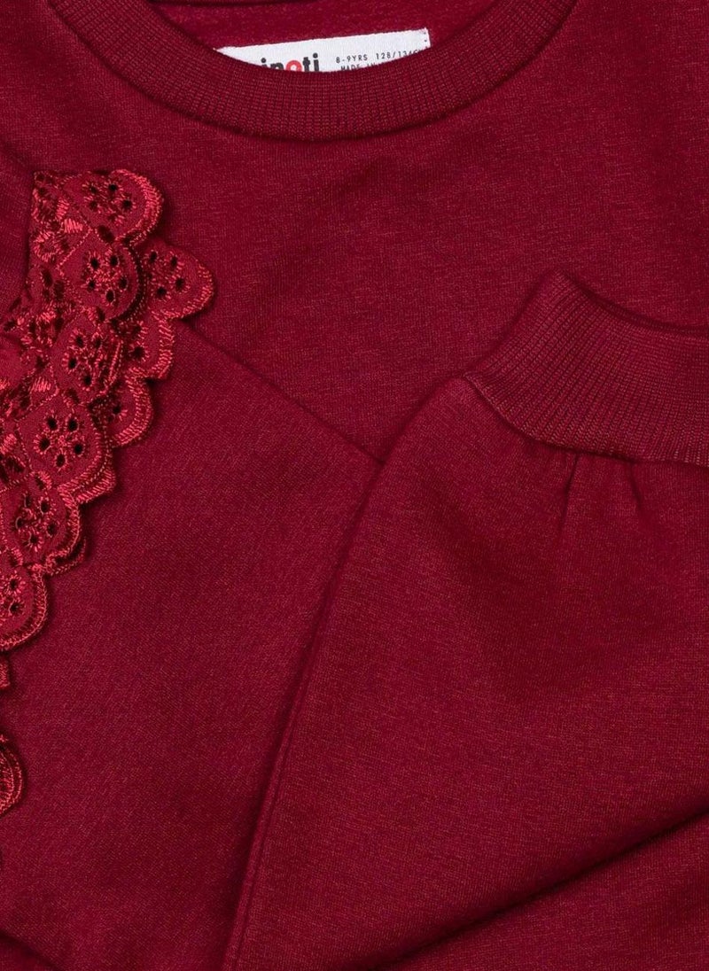 Girls Frill Sleeved Sweatshirt