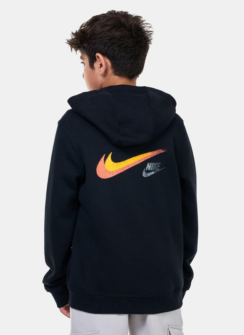 Kids' Sportswear Fleece Full-Zip Graphic Hoodie