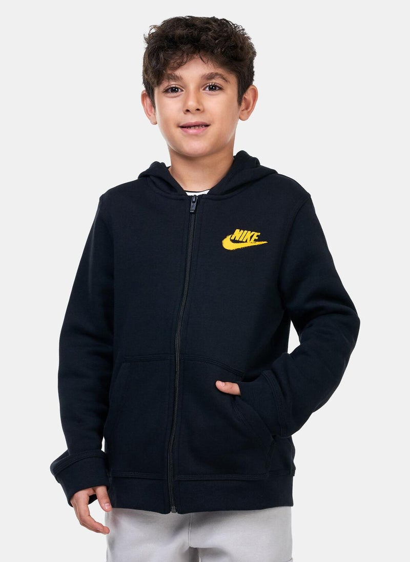 Kids' Sportswear Fleece Full-Zip Graphic Hoodie