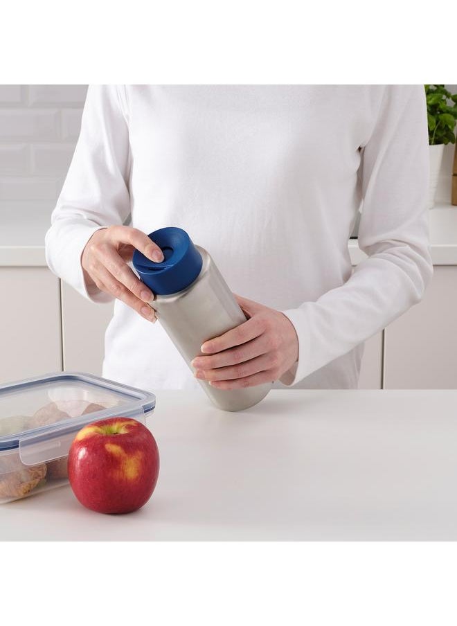 Insulated travel mug, stainless steel/dark blue, 0.7 l