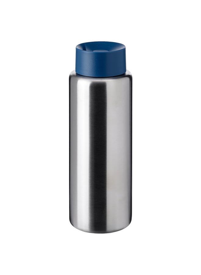 Insulated travel mug, stainless steel/dark blue, 0.7 l