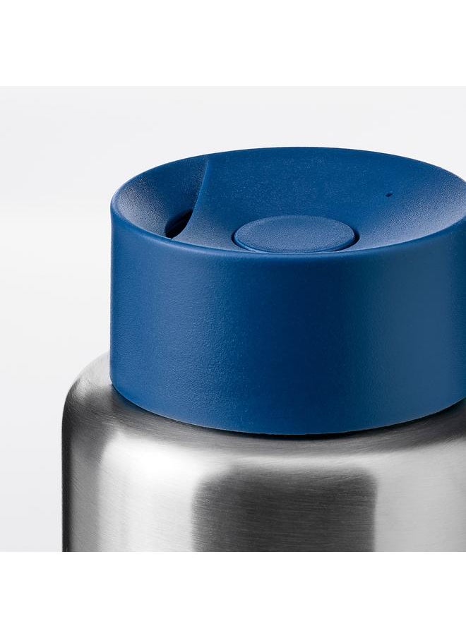 Insulated travel mug, stainless steel/dark blue, 0.7 l