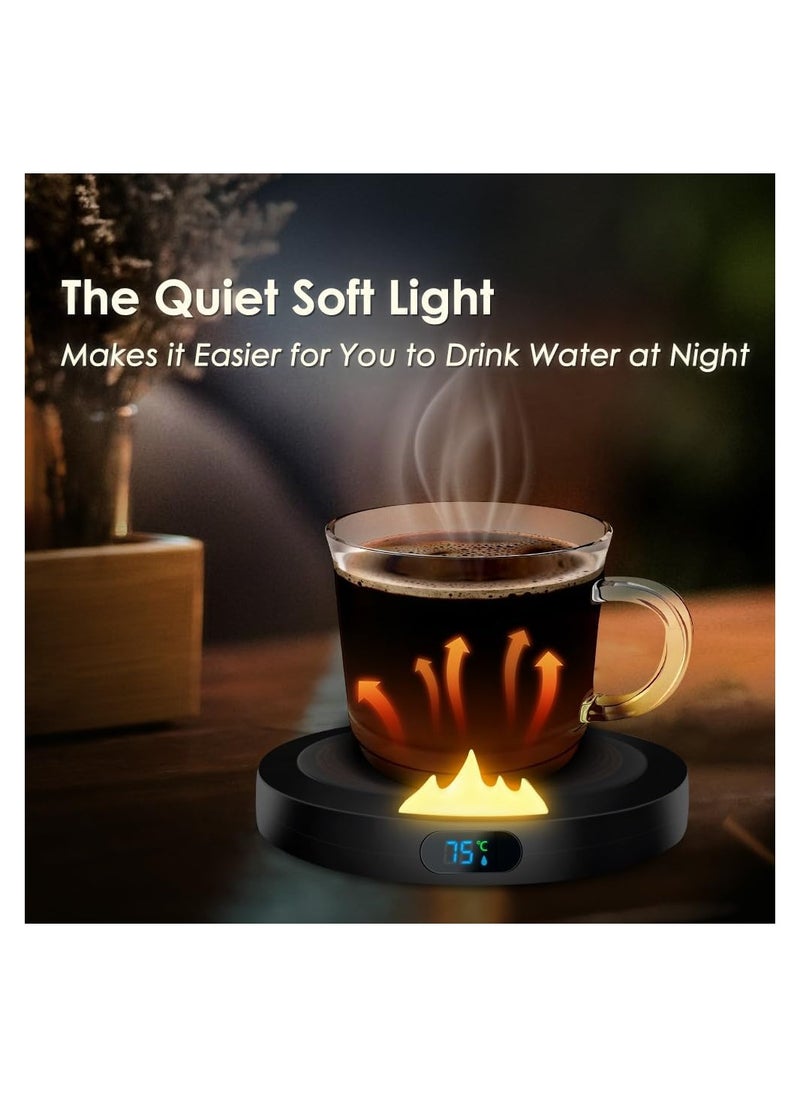 Smart Coffee Mug Warmer with 3 Temperature Settings, Temperature Display & Auto Shut Off - USB Beverage Warmer for Coffee, Tea, Milk, Candle (Cup Not Included) for Home Office Use.
