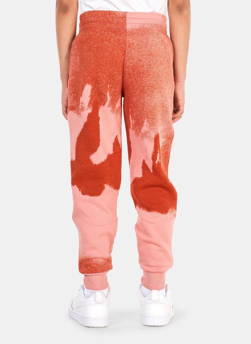 Kids' Club Fleece Washed Allover Print Joggers