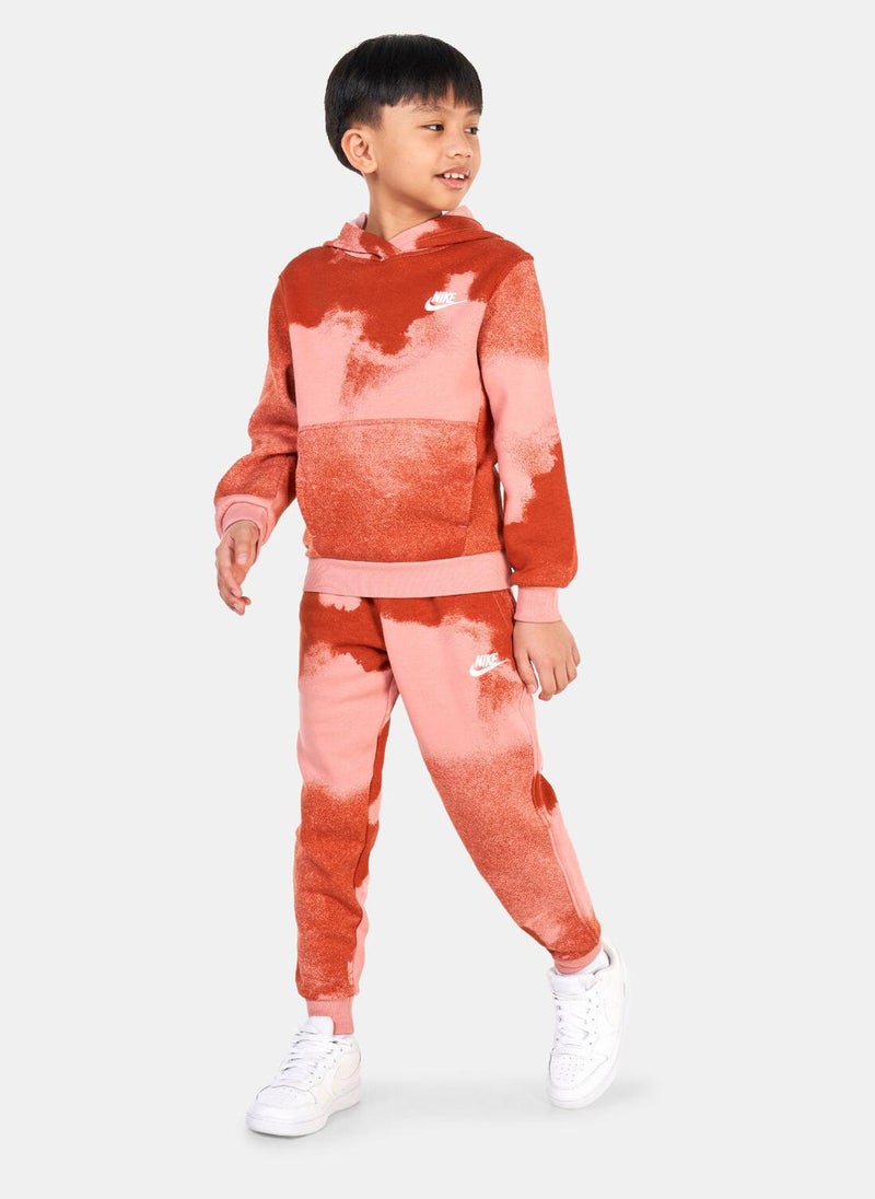 Kids' Club Fleece Washed Allover Print Joggers