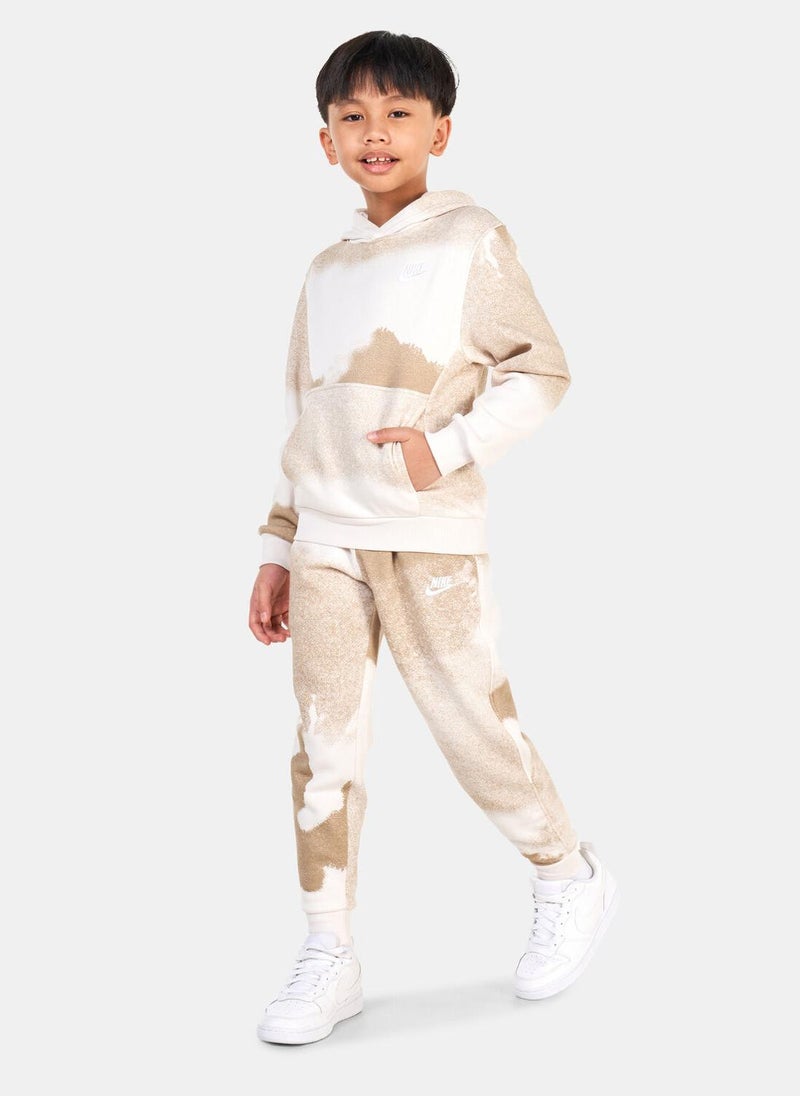 Kids' Club Fleece Washed Allover Print Joggers