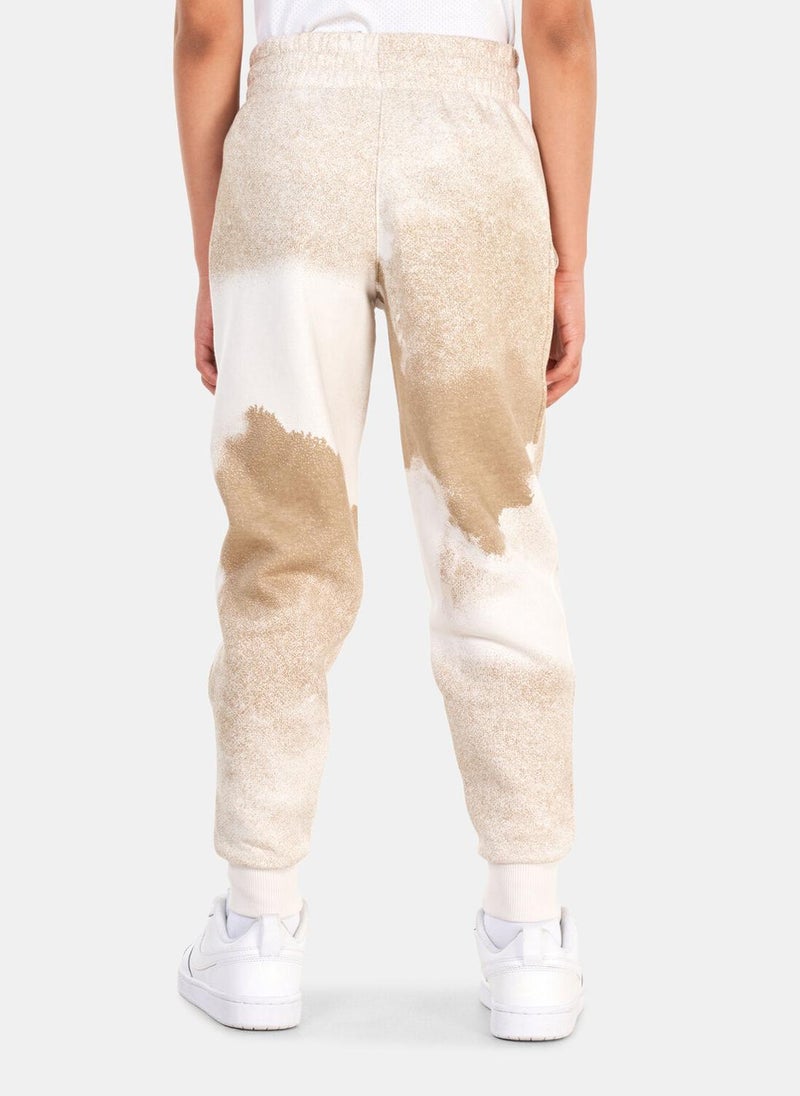 Kids' Club Fleece Washed Allover Print Joggers